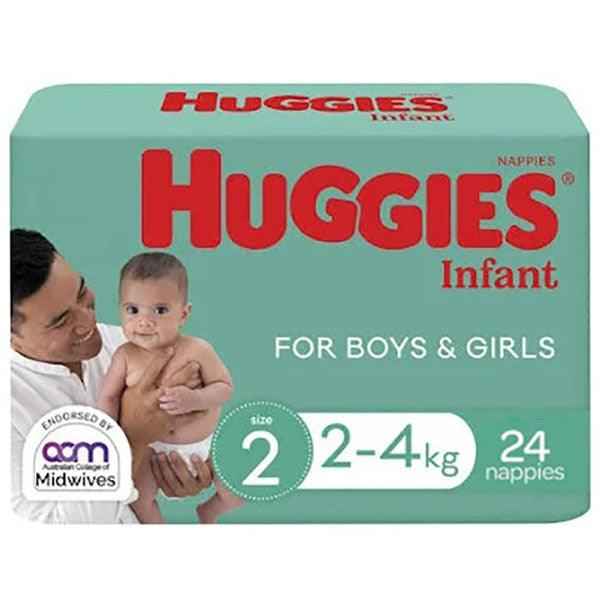 Huggies Nappies Size 2 Infant (4-8kg | 24PK) Boy/Girl