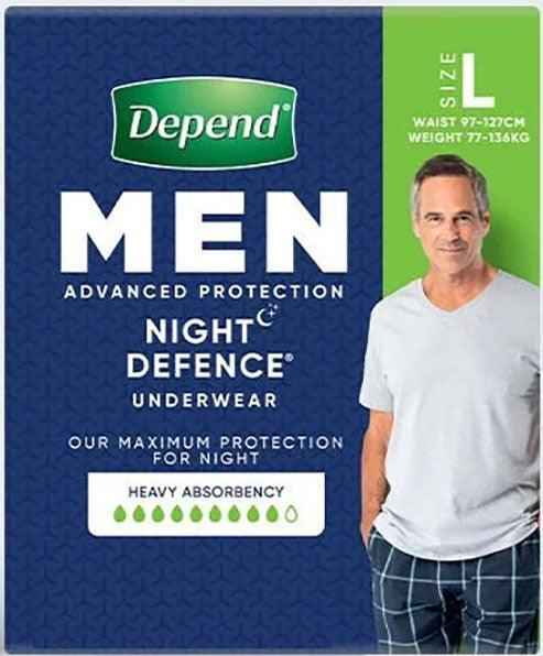 Depend Real Fit MEN Night Defence (8PK | Large)