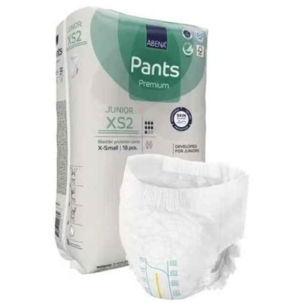 Abena Pants XS2 Junior Premium 7Drop (XSmall2 | 18PK) Boy/Girl
