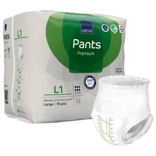 Abena Pants L1 Premium 6Drop (15PK | Large)