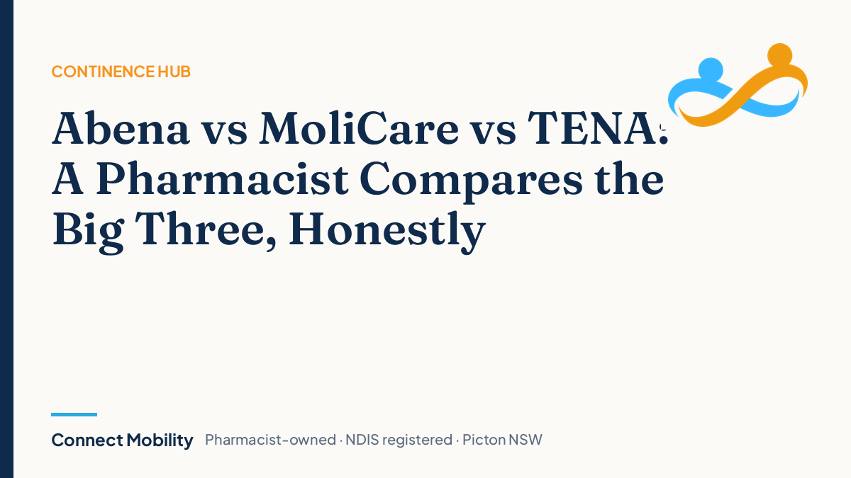 Abena vs MoliCare vs Tena, a pharmacist compares the big three, Connect Mobility