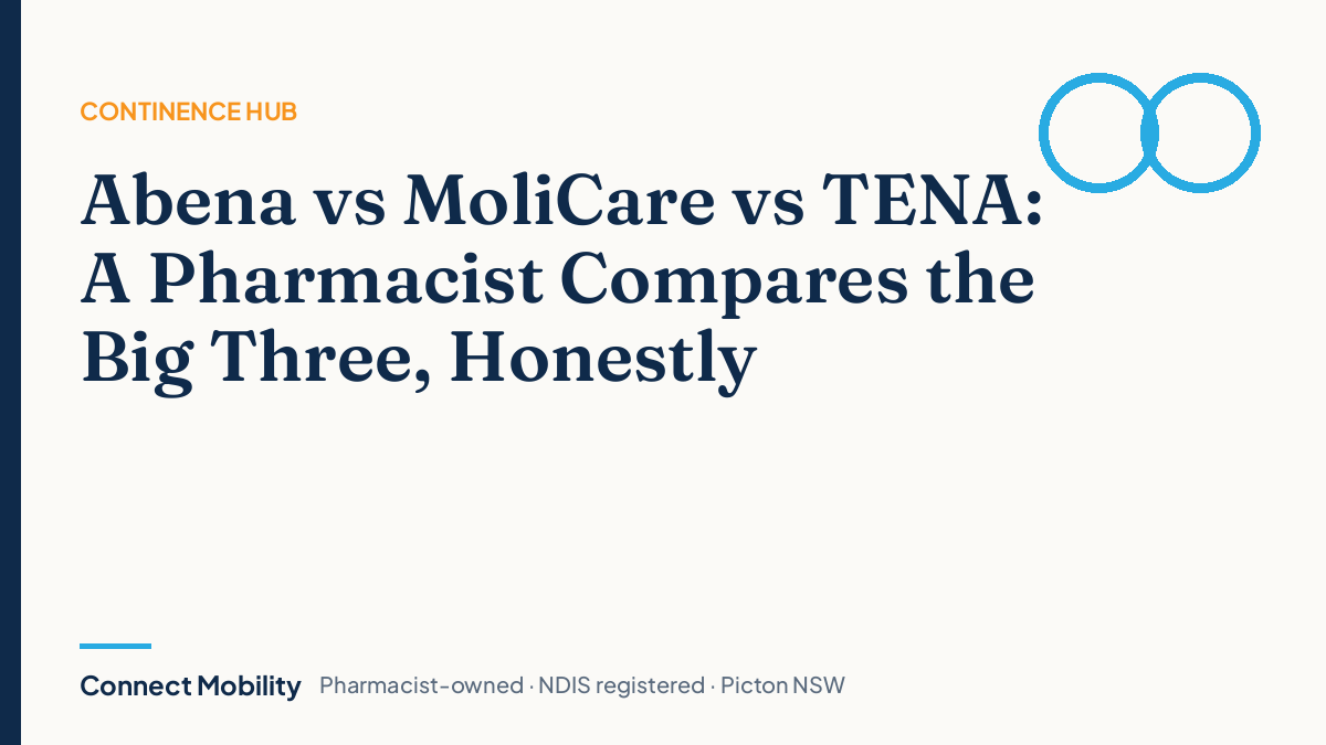 Abena, MoliCare and TENA continence products compared by a pharmacist – Connect Mobility guide