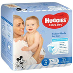 Huggies Ultra Dry Nappies Size 3 Crawler (6-11kg | 22PK) Boy - My Store