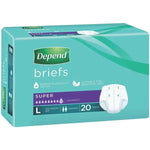 Depend® Briefs Super Unisex (20PK | Large) - My Store