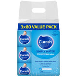 Curash Baby Wipes - Simply Water (3x80PK)