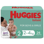 Huggies Nappies Size 2 Infant (4-8kg | 24PK) Boy/Girl