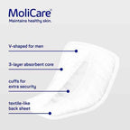 MoliCare Premium Men Pad 3 Drop pad diagram with labelled features