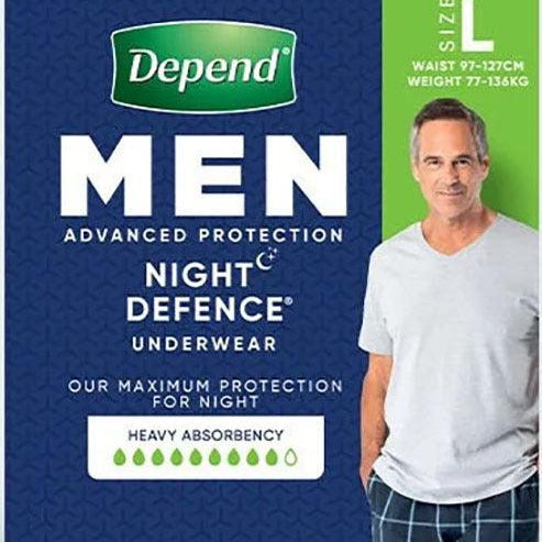 Depend Real Fit MEN Night Defence (8PK | Large) - My Store