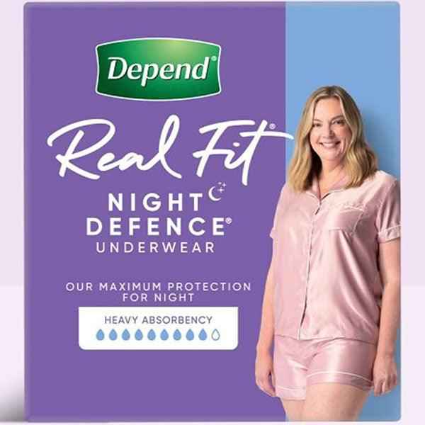 Depend Real Fit Night Defence Underwear (8PK | Large)