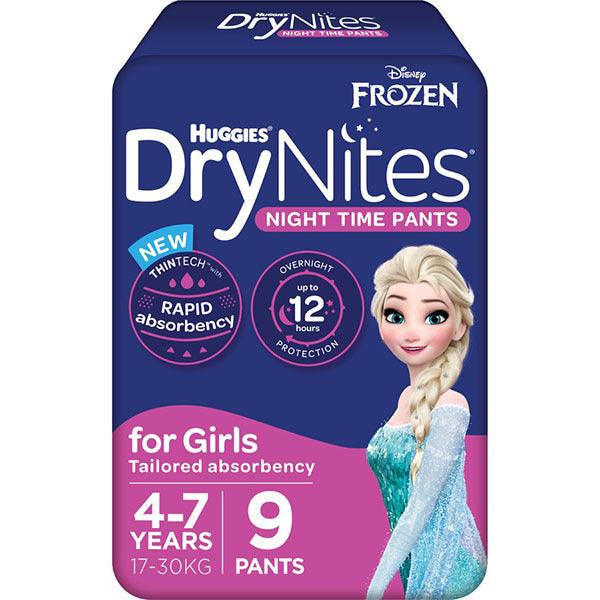 Huggies DryNites Night Time Pants 4-7Yrs (17-30kg | 9PK) Girl - My Store