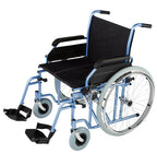 Max Mobility HD1 Heavy Duty Wheelchair close-up with swing-away footrests