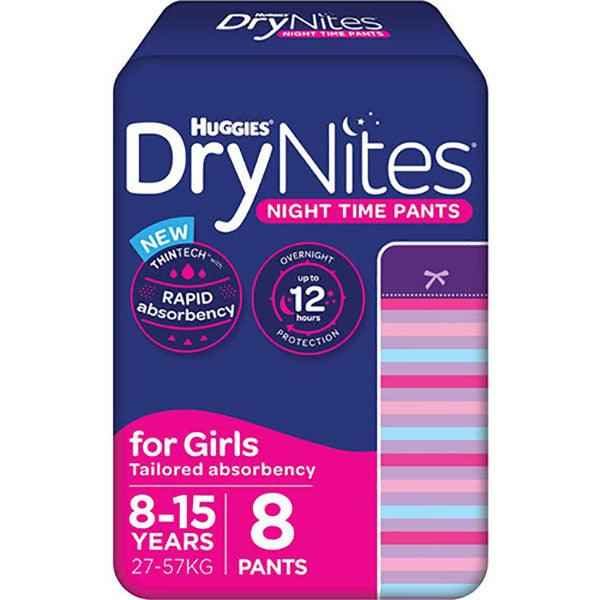 Huggies DryNites Night Time Pyjama Pants (8PK) Girl