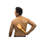 BakSlap Lotion Applicator, Pink, man applying sunscreen to his back
