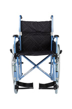 Max Mobility SP1 Self Propel Wheelchair in blue, front view