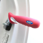 Handybar inserted into a car door striker