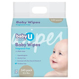 babyU Fragrance Free Baby Wipes (240PK)
