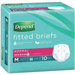 Depend® Fitted Briefs Unisex (10PK | Medium) - My Store