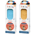 BakSlap Lotion Applicator, Peach, boxed beside the blue version