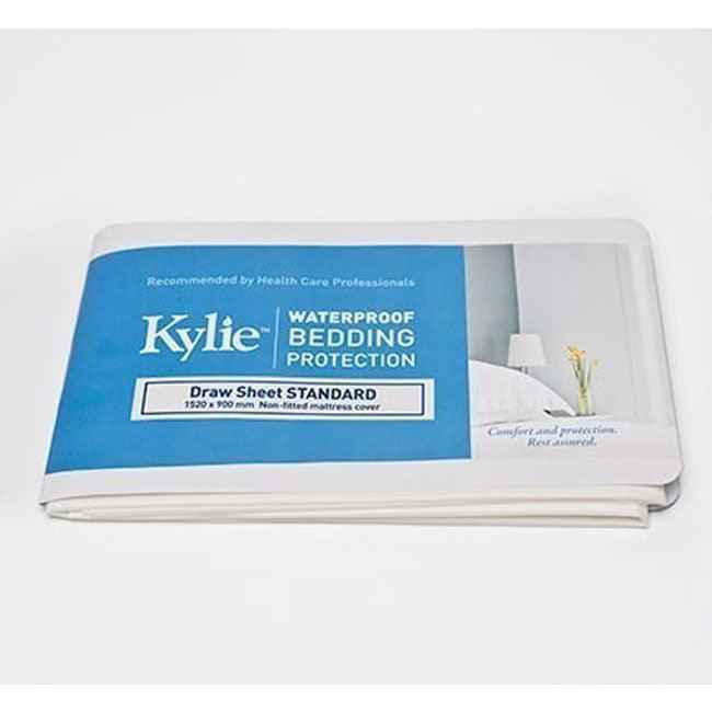 Kylie Draw Sheet Single 90x152cm Waterproof White