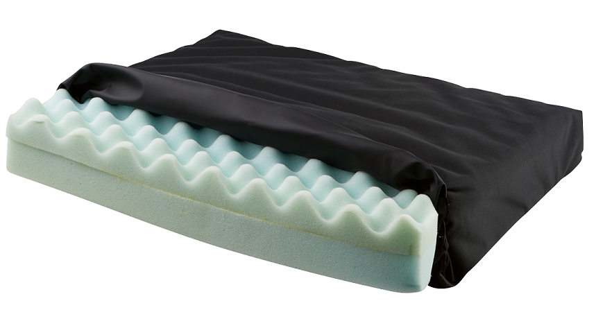 Max Mobility Wheelchair Cushion - Convoluted PU Foam & Gel Pad