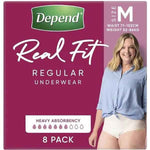 Depend Real-Fit for Women Regular Underwear (8PK | Medium)