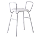 Shower Stool with armrests, side angle