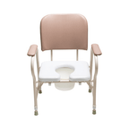 Aspire MAXI Adjustable Bedside Commode with seat removed showing toilet seat and pan