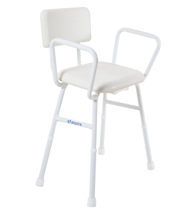 Aspire Shower Stool with Padded Seat & Back - Connect Mobility