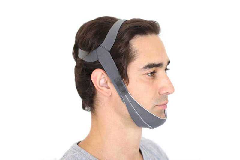 Man wearing the Best in Rest CPAP Chin Strap, side view