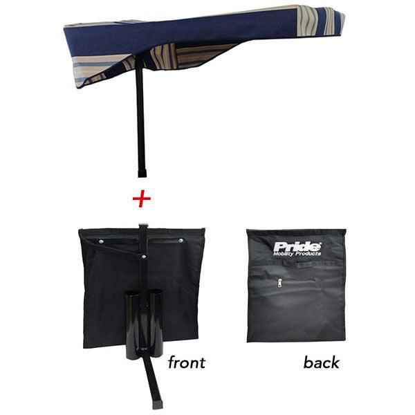 Scooter Rear Bag, Cane Holder and Canopy Combo