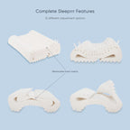 TheraMed Sleeprrr pillow positions diagram showing ways to fold the pillow