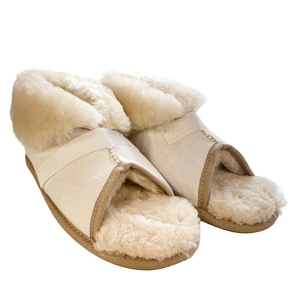 Sheepskin Slippers Open Toe – Connect Mobility - Main Image