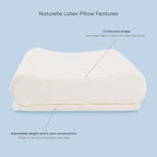 TheraMed Naturelle Latex Contour Pillow features diagram