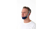 Man wearing the ResMed Chin Restraint Strap, three-quarter view