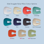 TheraMed Side Snuggler Body Pillow pillowcase colour options chart