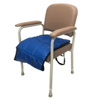 Positioning Slide, Foot Operated, in blue draped over a day chair