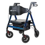 Aspire Genesis HD Heavy Duty Seat Walker in blue, front three-quarter view