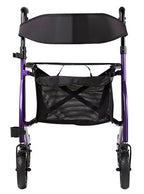 Max Mobility Alpha 438s Rollator in purple, rear view