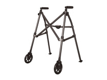 Able Life Space Saver Walker, Black Walnut, with front wheels